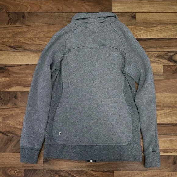 Lululemon Cozy Cuddle Up Jacket Full-Zip Heathered Grey Size 6 Euc - Picture 5 of 9